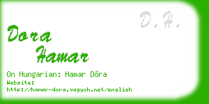 dora hamar business card