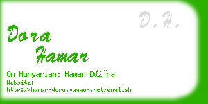 dora hamar business card